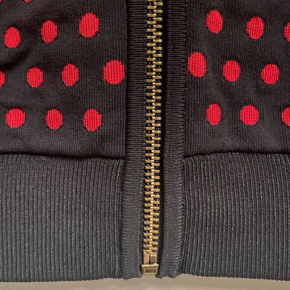 MICHAEL Michael Kors Polka Dot Knitwear Zip Up, Size Medium - Picture 6 of 10